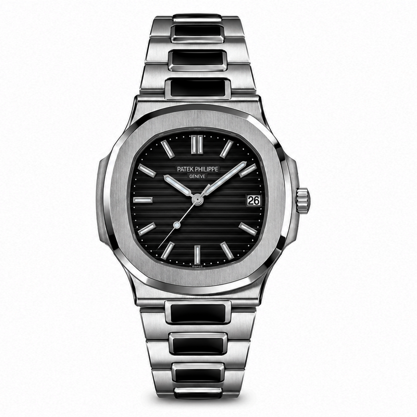 Premium Silver Stainless Steel Men's Watch – Blue Dial Luxury Automatic Analog Wrist Watch