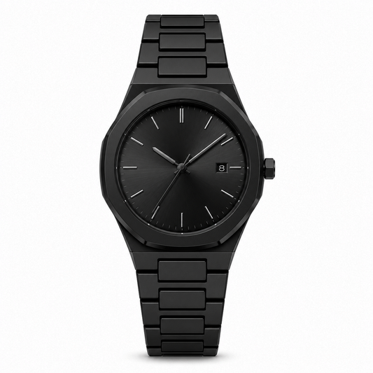 Black Luxury Men's Watch | Black analog display watch