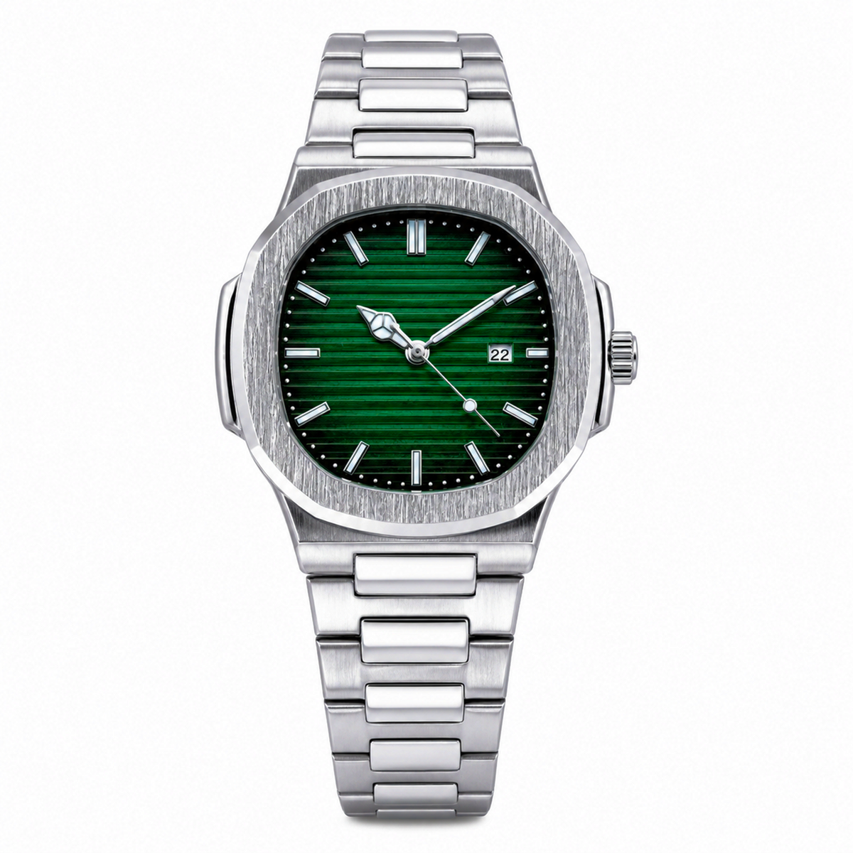 Premium Silver Stainless Steel Men's Watch – multiple Dial colours Luxury Automatic Analog Wrist Watch