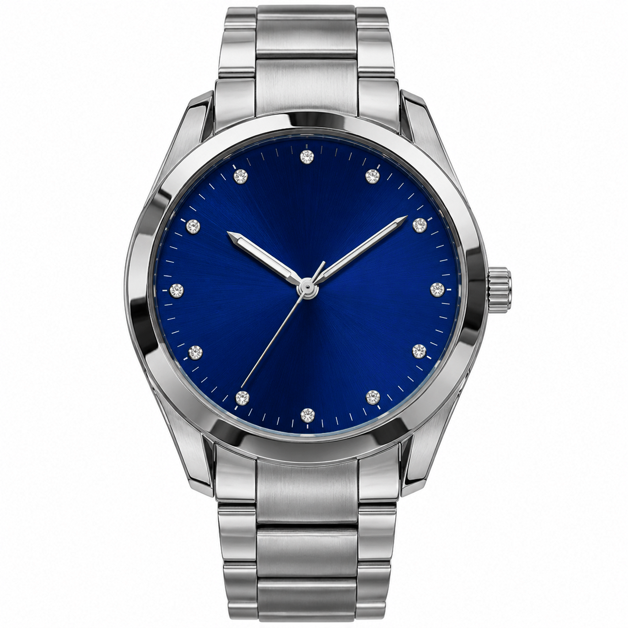 Men's Luxury Blue Dial Stainless Steel Wrist Watch – Delphezon