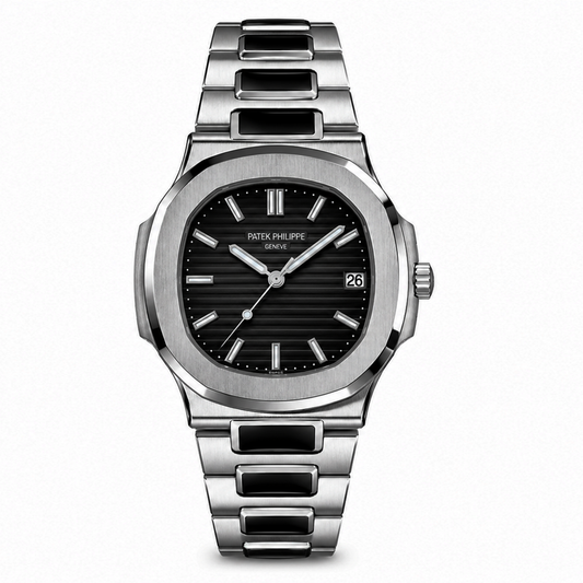 Premium Silver Stainless Steel Men's Watch – Blue Dial Luxury Automatic Analog Wrist Watch