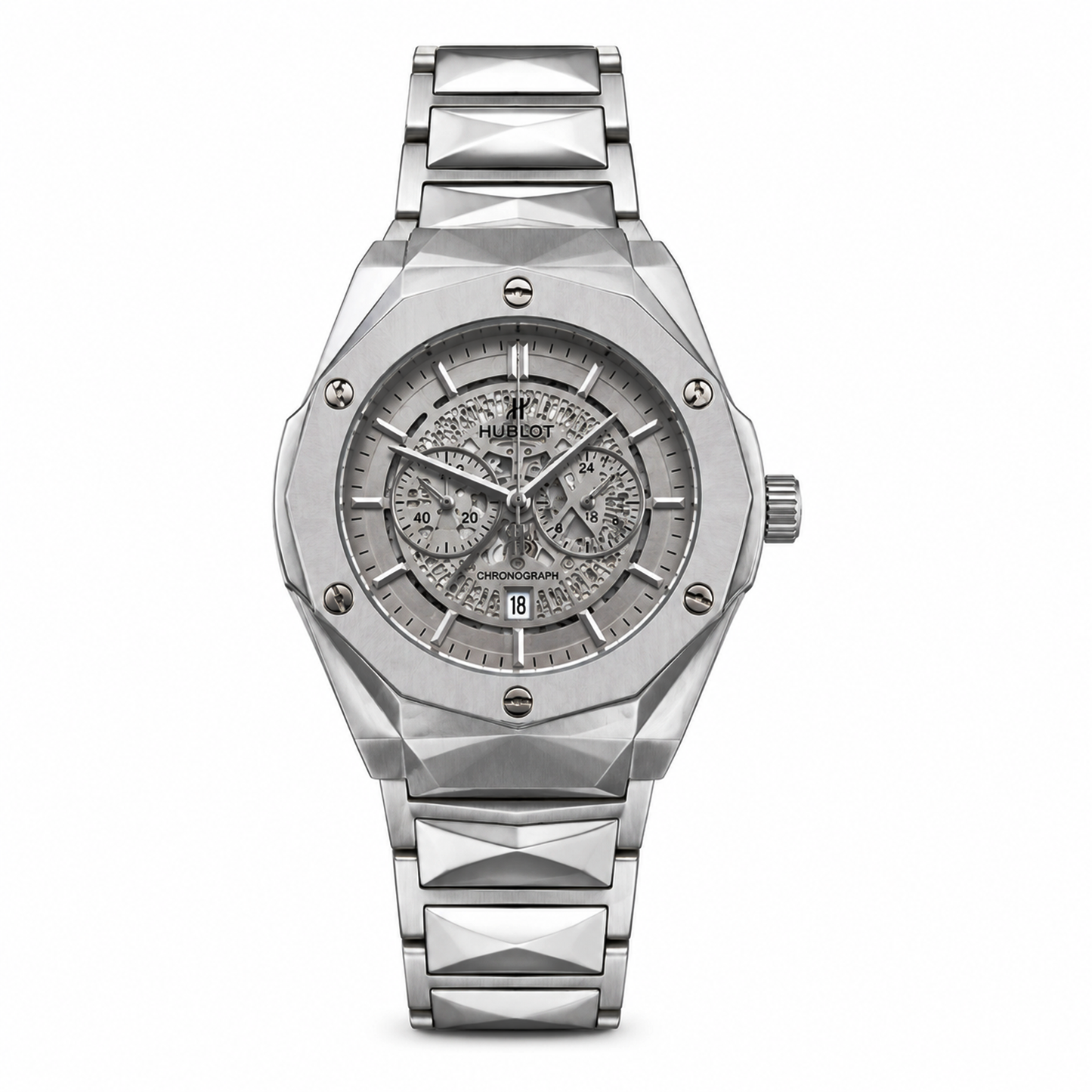 Silver Luxury Stainless Steel Men's Watch – Grey Dial Premium Analog Wrist Watch